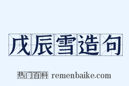 戊辰雪造句是什么意思的图片